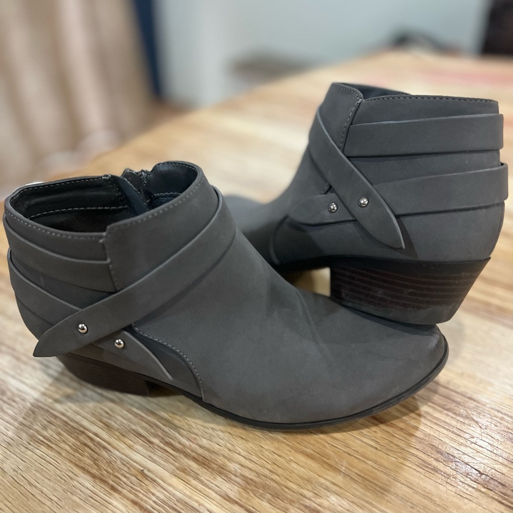 Soda Charcoal Ankle Booties